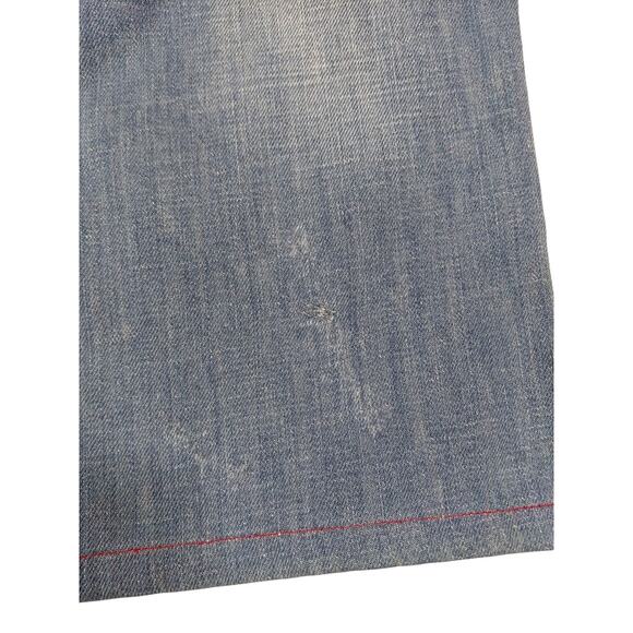 True Religion World Tour Straight Leg Jeans Embroidered Pockets 40x30 - Picture 6 of 14